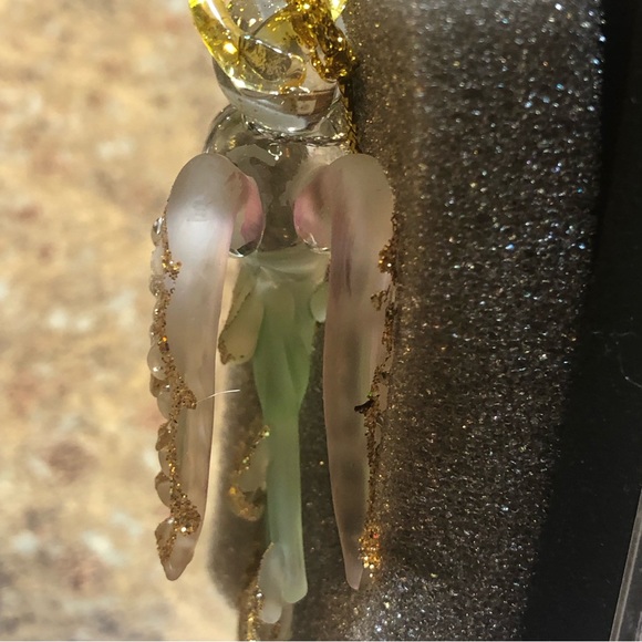 Unique Treasures Hand Made, Hand Spun Multi-Color Glass Angel Ornament - Picture 6 of 11